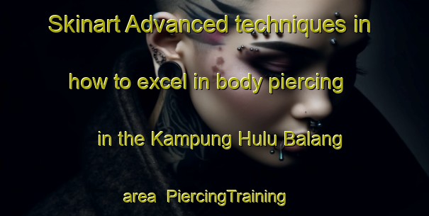 Skinart Advanced techniques in how to excel in body piercing in the Kampung Hulu Balang area | PiercingTraining | PiercingClasses | SkinartTraining-Malaysia
