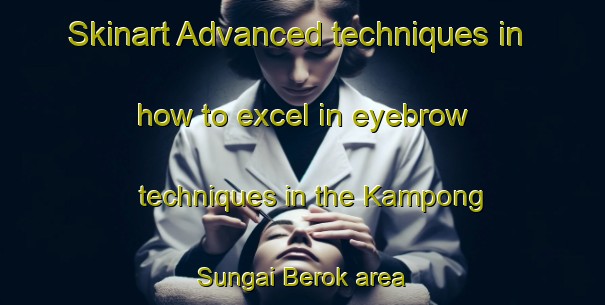 Skinart Advanced techniques in how to excel in eyebrow techniques in the Kampong Sungai Berok area | EyebrowTraining | EyebrowClasses | SkinartTraining-Malaysia