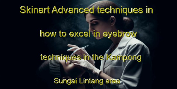 Skinart Advanced techniques in how to excel in eyebrow techniques in the Kampong Sungai Lintang area | EyebrowTraining | EyebrowClasses | SkinartTraining-Malaysia