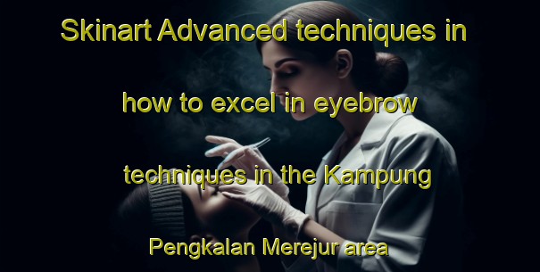 Skinart Advanced techniques in how to excel in eyebrow techniques in the Kampung Pengkalan Merejur area | EyebrowTraining | EyebrowClasses | SkinartTraining-Malaysia
