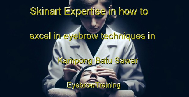 Skinart Expertise in how to excel in eyebrow techniques in Kampong Batu Sawar | EyebrowTraining | EyebrowClasses | SkinartTraining-Malaysia