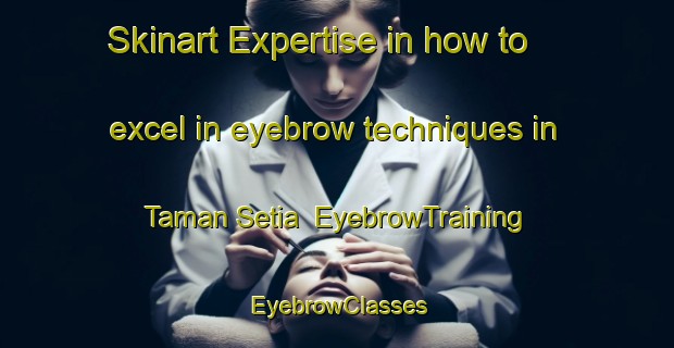 Skinart Expertise in how to excel in eyebrow techniques in Taman Setia | EyebrowTraining | EyebrowClasses | SkinartTraining-Malaysia