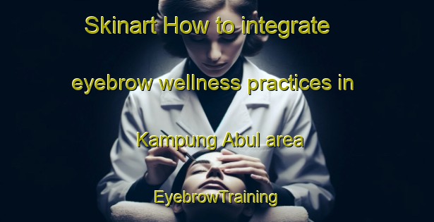 Skinart How to integrate eyebrow wellness practices in Kampung Abul area | EyebrowTraining | EyebrowClasses | SkinartTraining-Malaysia