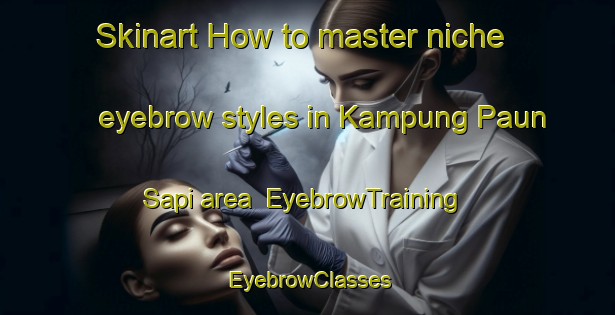 Skinart How to master niche eyebrow styles in Kampung Paun Sapi area | EyebrowTraining | EyebrowClasses | SkinartTraining-Malaysia