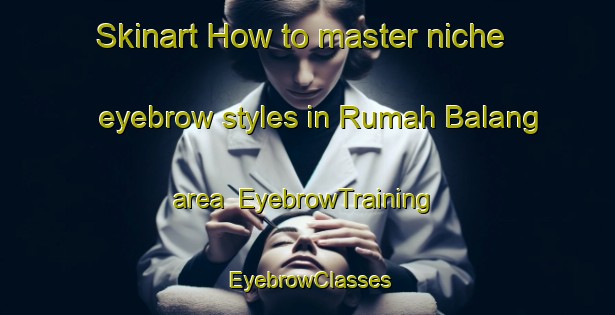 Skinart How to master niche eyebrow styles in Rumah Balang area | EyebrowTraining | EyebrowClasses | SkinartTraining-Malaysia